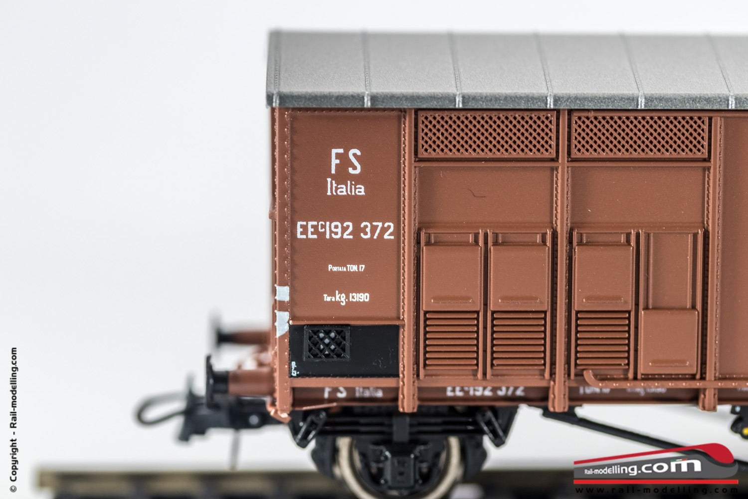 ROCO 76162 - H0 1:87 - Set 2 carri merce FS a tetto spiovente ep. II - EEc 192 372