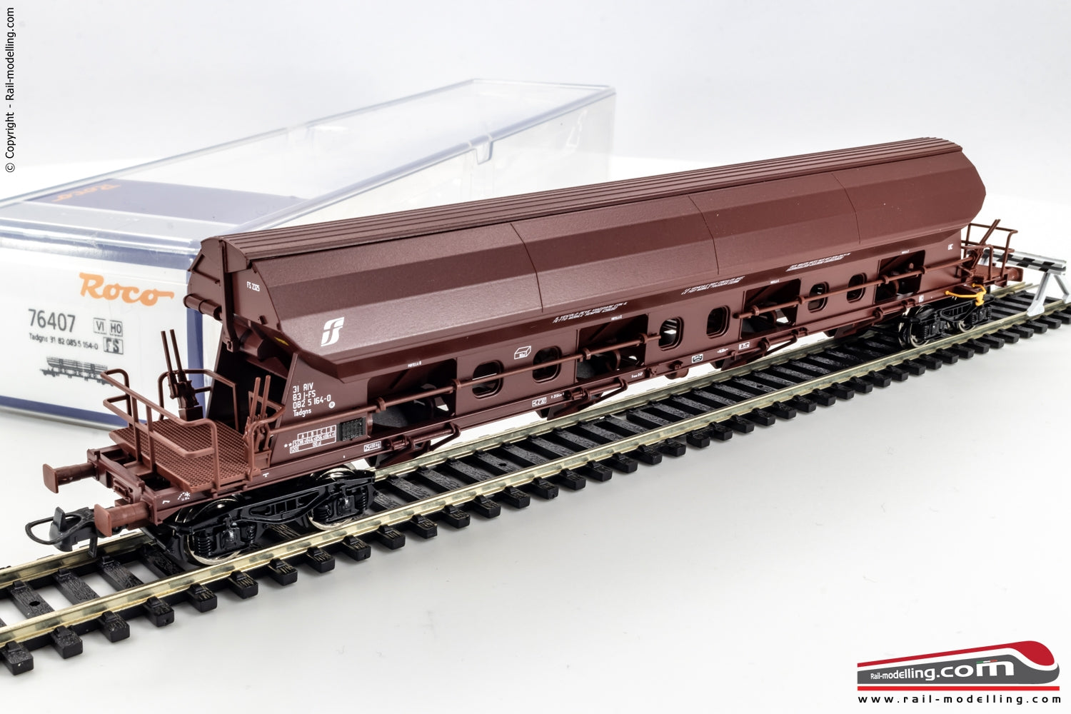 ROCO 76407 - H0 187 - Carro merci tramoggia FS modello Tadgns Ep. VI