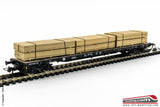 ROCO 76773 - H0 1:87 - Carro Merci pianale a stanti con carico legname ferrovie DB Ep. VI