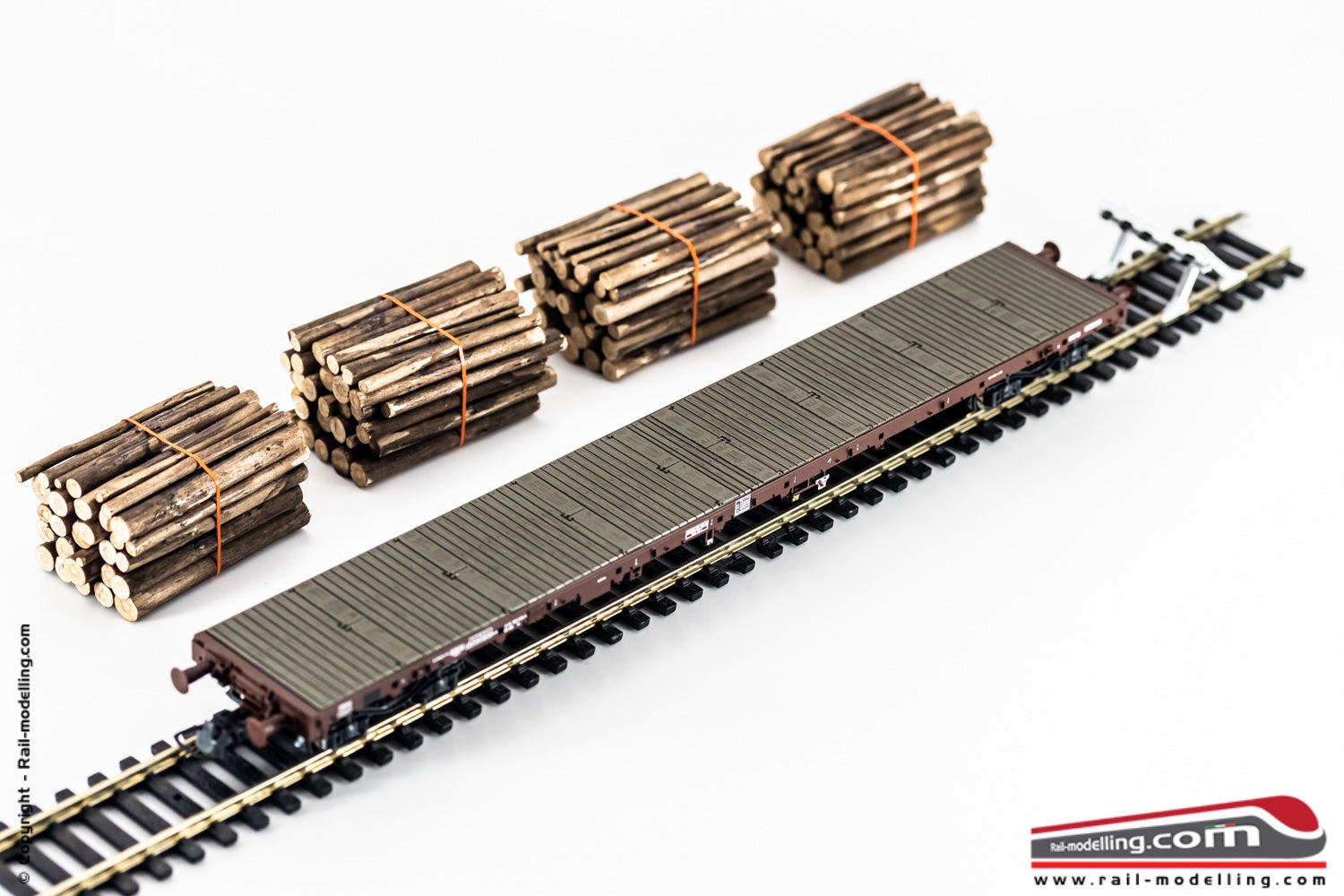 ROCO 76777 - H0 1:87 - Carro merci a painale con carico legname  SBB CFF FFS modello Rs