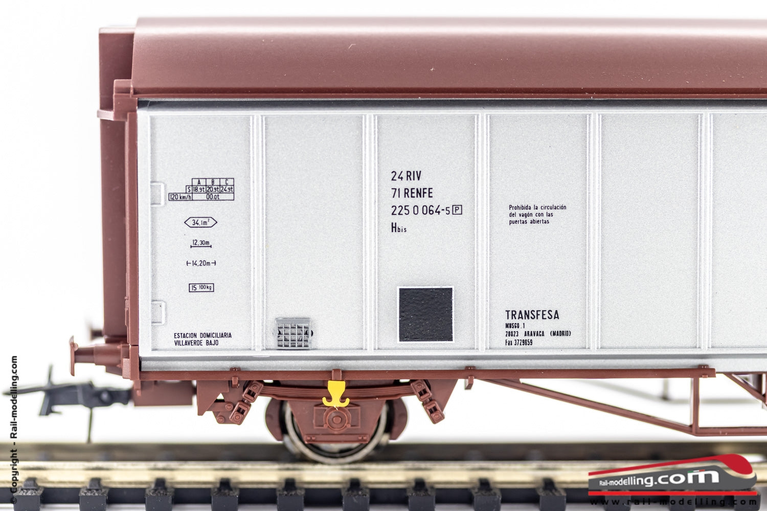 ROCO 76786 - H0 1:87 - Carro merci a pareti scorrevoli RENFE modello Hbis ditta TRANSFESA