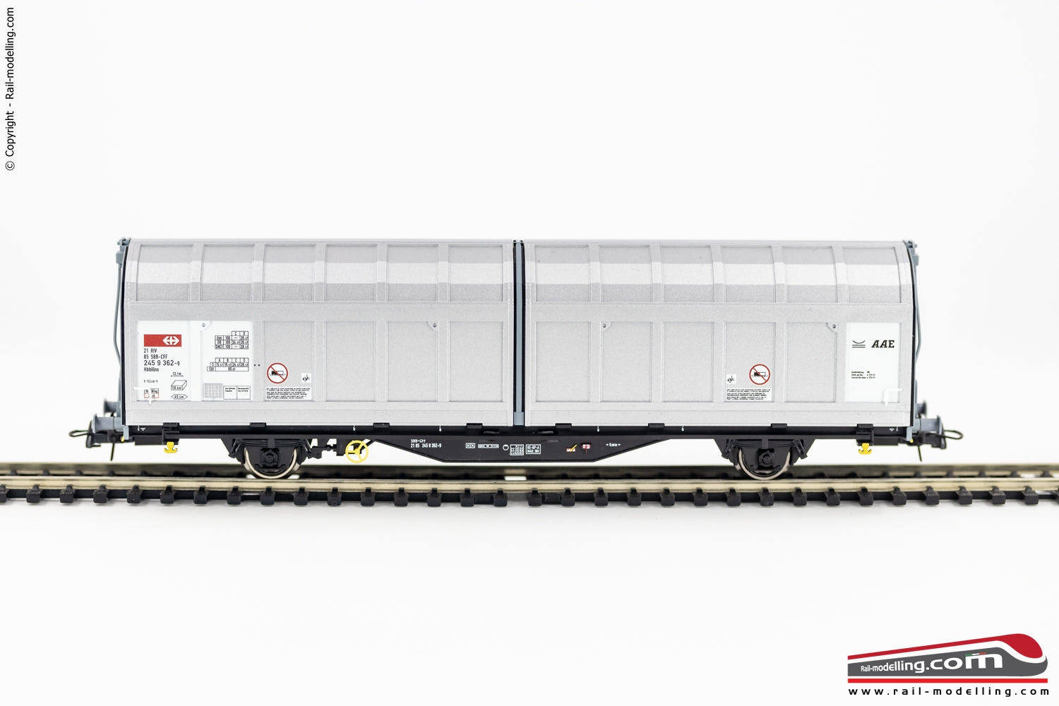 ROCO 77488 - H0 187 - Carro merci a pareti scorrevoli SBB CFF FFS modello Hbbilins Ep V
