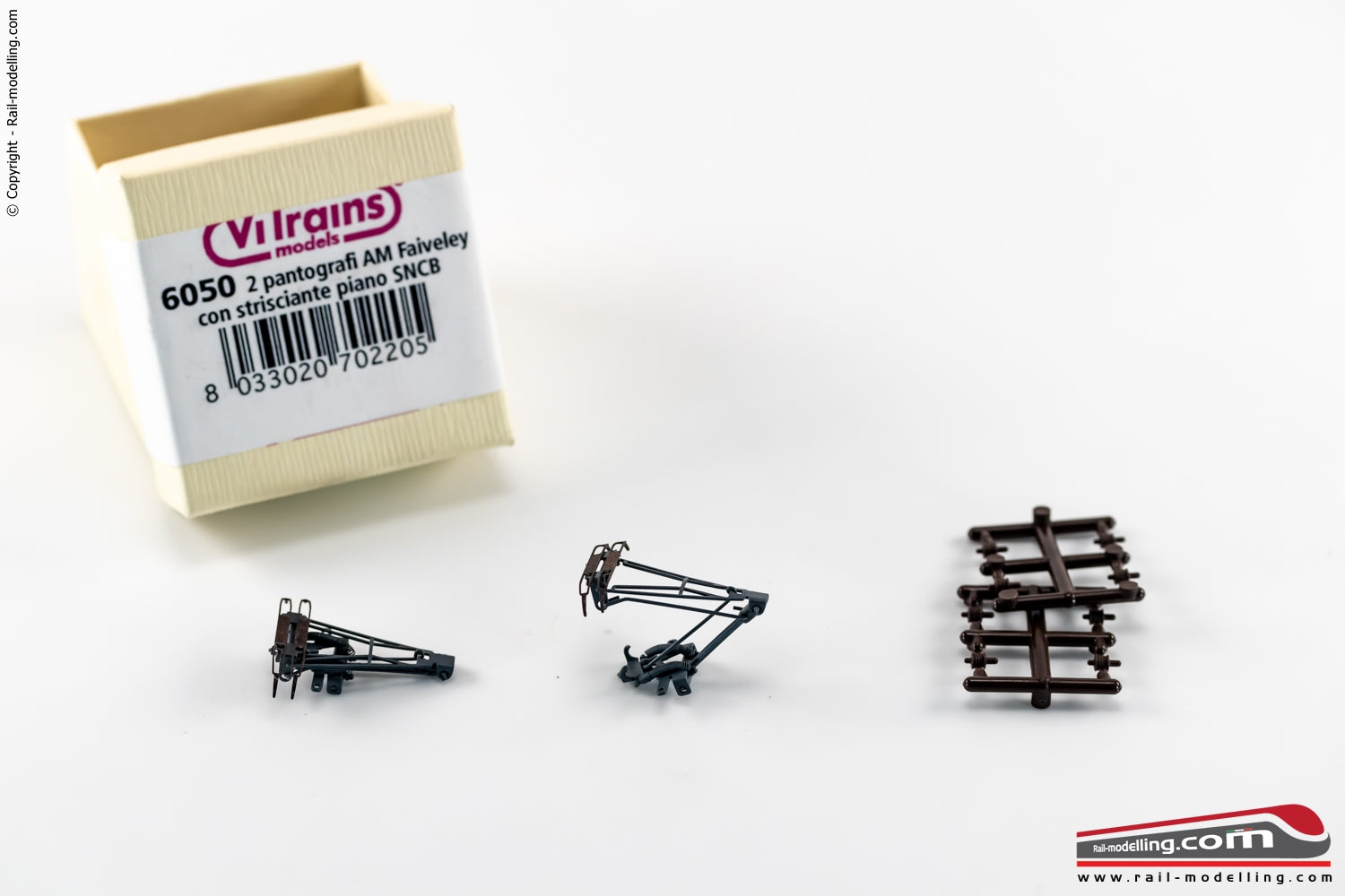 VITRAINS 6050 - H0 187 - 2 pantografi modello AM Faiveley a strisciante piano SNCB